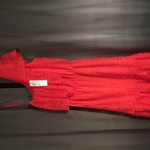 love, Fire | NWT One Shoulder Red Lace Dress